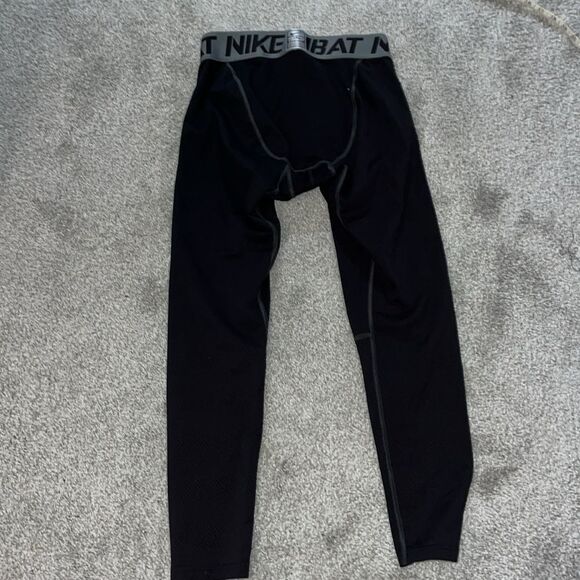 Nike Black PRO Combat Compression tapered workout yoga style tights leggings XL - Picture 6 of 6